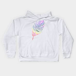 Rainbow Dot Feather Kids Hoodie